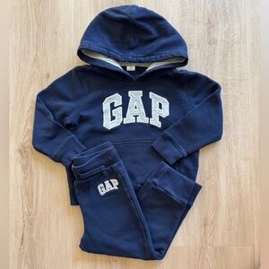 GAP Dark Blue Hoodie and Joggers Set kids size 4t